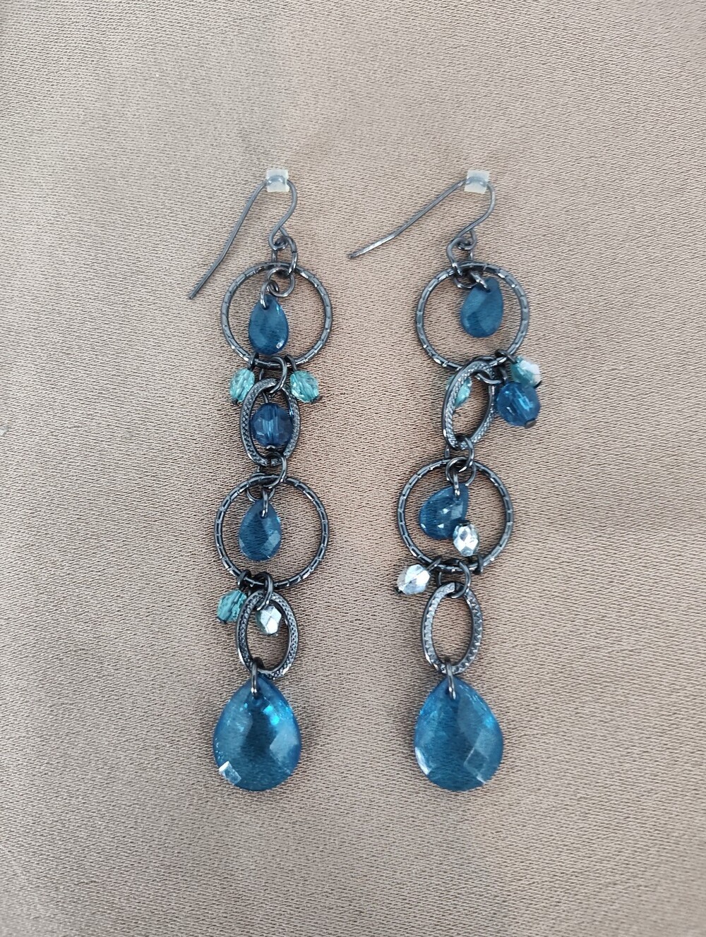 Teardrop Blue Dangle Earrings - Women Jewelry
